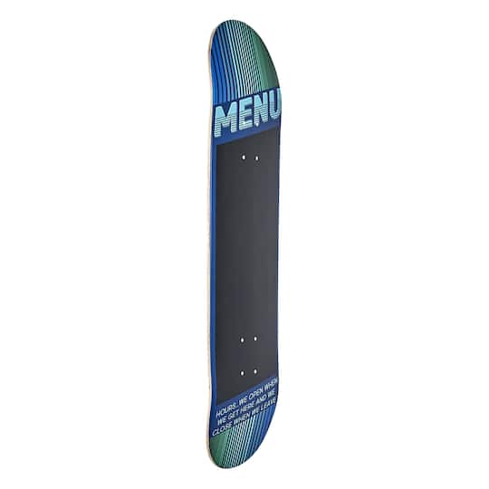 American Art Decor Wood Skate Chalkboard Menu, Blue, 8" x 31.5" Wall Decor